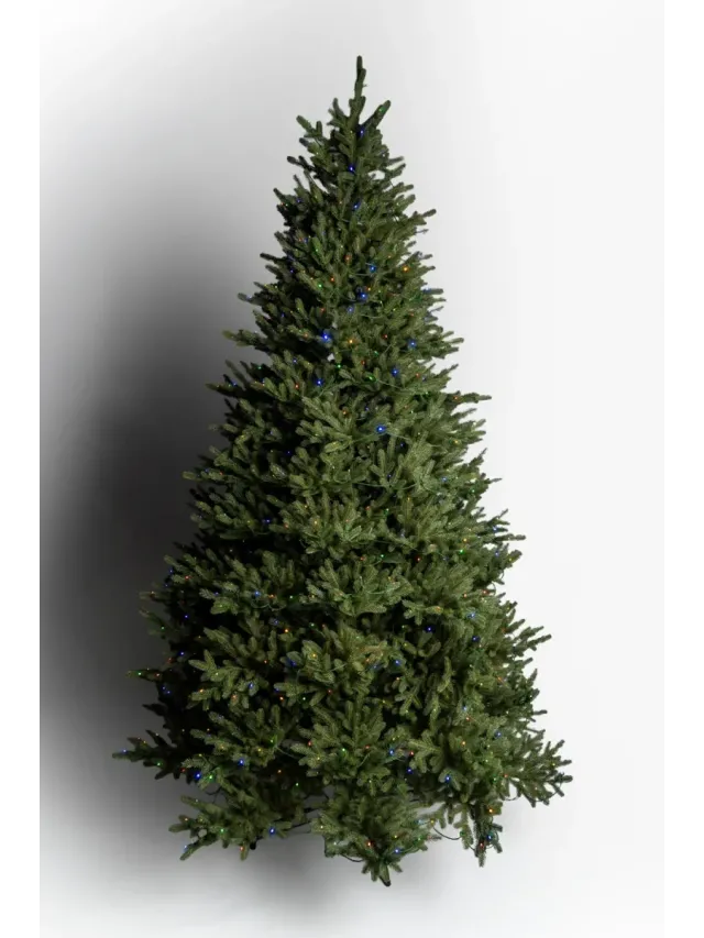Brad artificial Greenland Light 270 cm QC452, 1750 Ramuri 2D + 3D PE, Circumferinta Bazei 339 cm